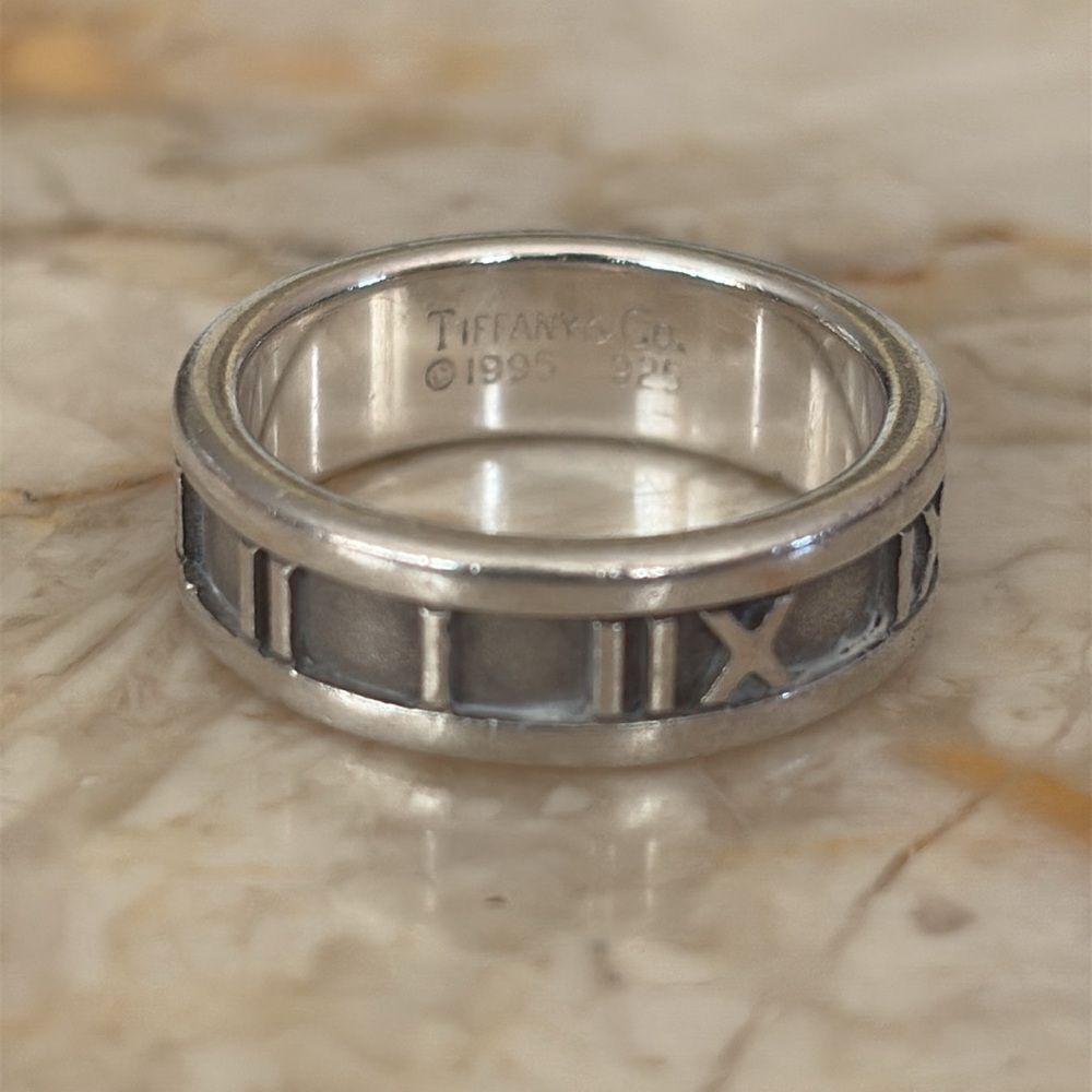 Tiffany & Co. Atlas Ring 925 Sterling Silver Vintage - Picture 3 of 8